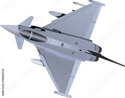 Military jet fighter Eurofighter Typhoon