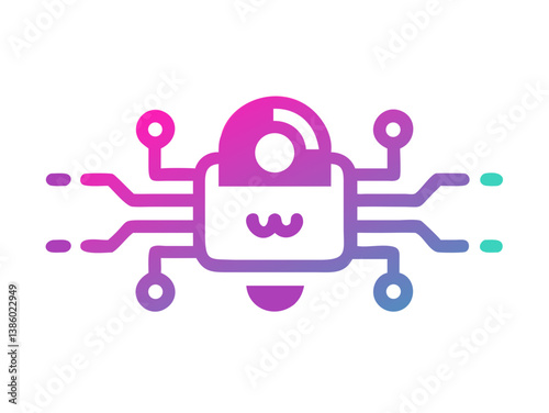 robot logo vector design