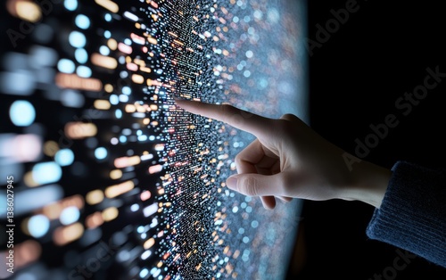 Executive analyzing strategic investment data, glowing line graphs and timeline charts displayed on futuristic digital panel, success visualization, 3D illustration