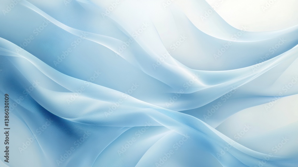 Obraz premium Abstract Blue Fabric Waves