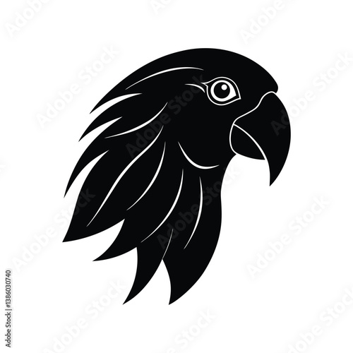 parrot head silhouette art
