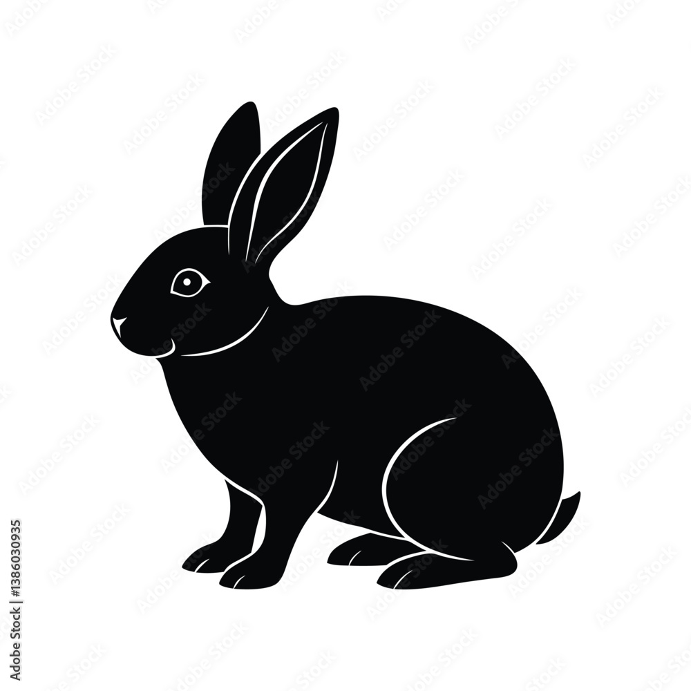Obraz premium rabbit silhouette art