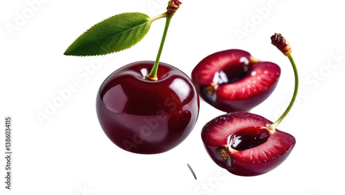 Fresh and Juicy Sour Cherries in a Bountiful Display