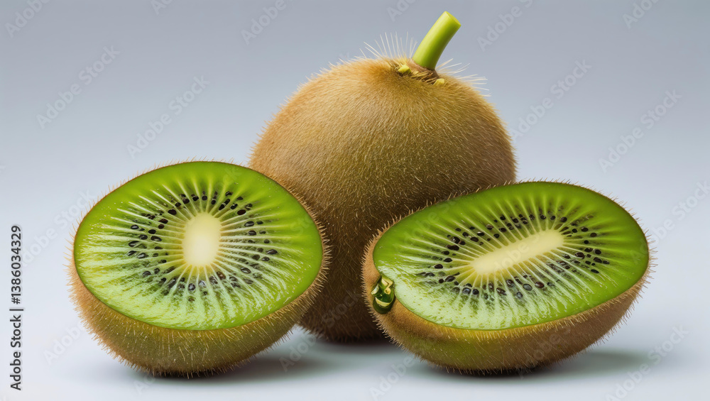 Fototapeta premium High-Quality Image of Kiwi with white Background..