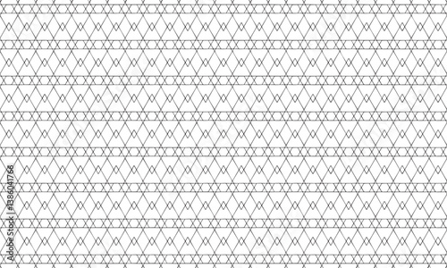 アンティーク風にかすれた三角形が重なって六角形の列ができた網目の線