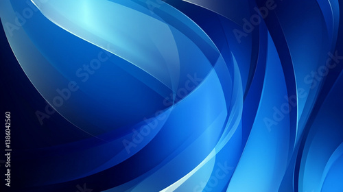 Layered abstract orange blanc and blue waves forming a dynamic fluid background, abstract blue waves background