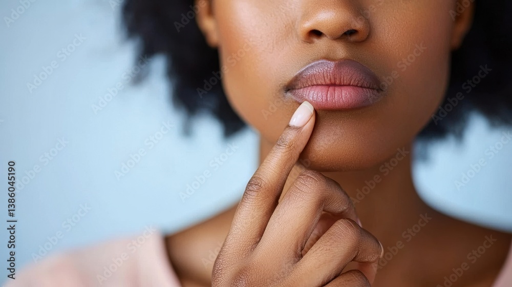 Close-Up Portrait of Thoughtful Woman with Natural Beauty and Calm Expression Close-Up Portrait of Thoughtful Woman with Natural Beauty and Calm Expression