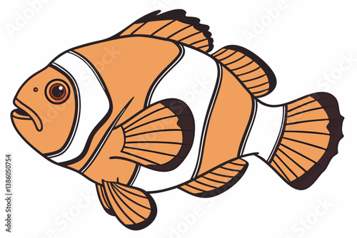 vector illustration of a fish