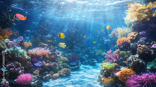 Fototapeta Naklejka Na Ścianę i Meble -  Coral reef in aquarium