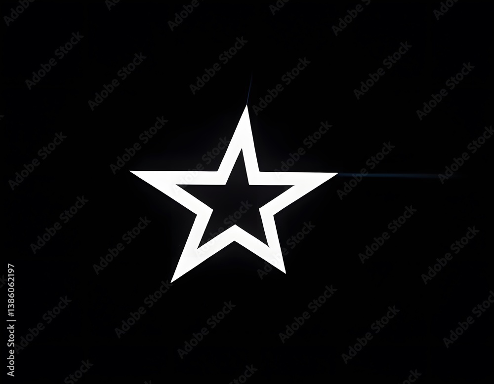White Star Outline on Black, Simple Graphic
White star outline on a black, dotted background. Simple and effective. White Star Outline on Black, Simple Graphic
White star outline on a black, dotted background. Simple and effective.