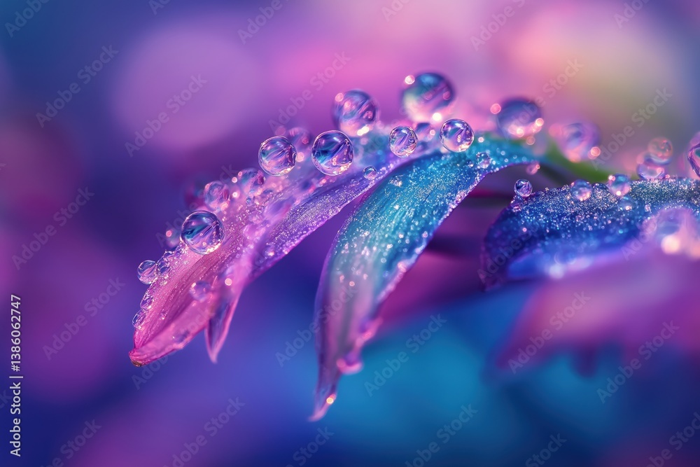 Iridescent oil droplets create abstract psychedelic forms in colorful macro view Iridescent oil droplets create abstract psychedelic forms in colorful macro view