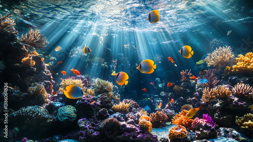 Coral reef in aquarium