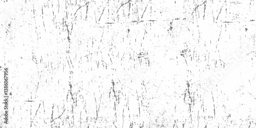 Abstract overlay distress floor, black and white seamless background Vector white grunge peeling painted concrete wall texture background.