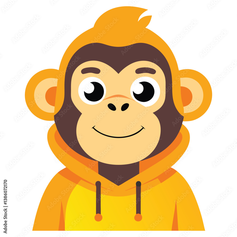 Fototapeta premium cartoon of a monkey 