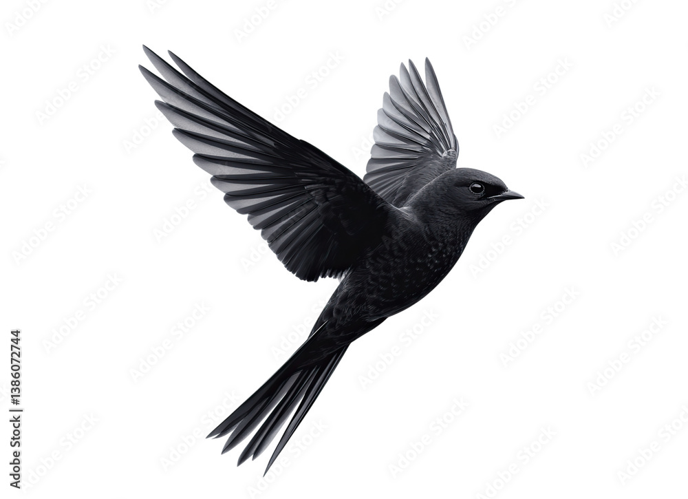 Fototapeta premium Swift bird in flight mode