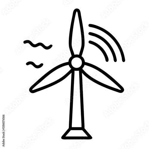 Wind turbine icon illustrating renewable energy concept  
