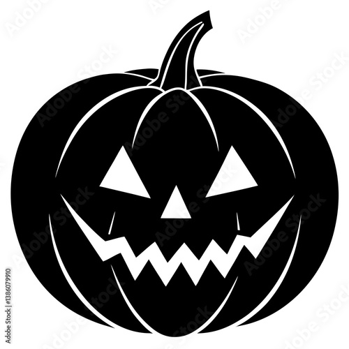 Halloween pumpkin face silhouettes with character—grins, scowls, and smirks for all styles.
