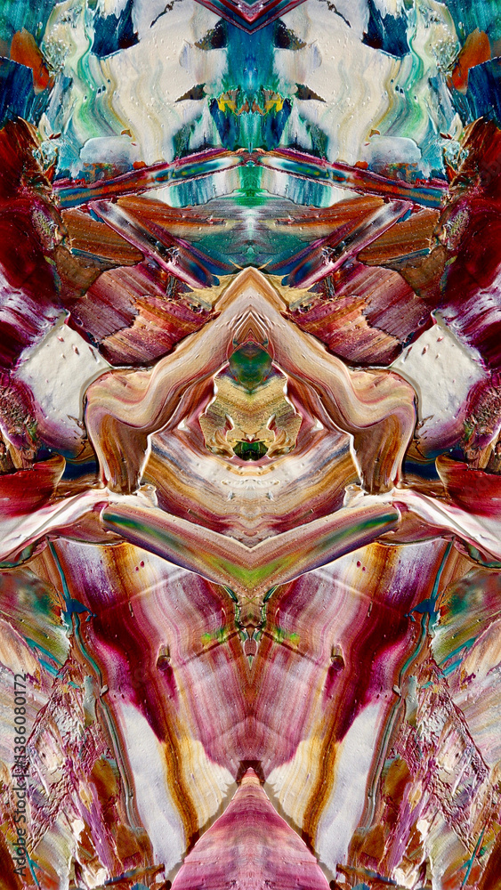 Fototapeta premium Abstract art background . Hand painting artwork on canvas .