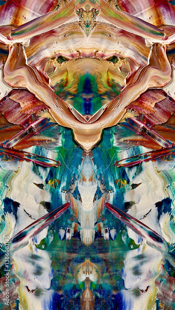Fototapeta premium Abstract art background . Hand painting artwork on canvas .