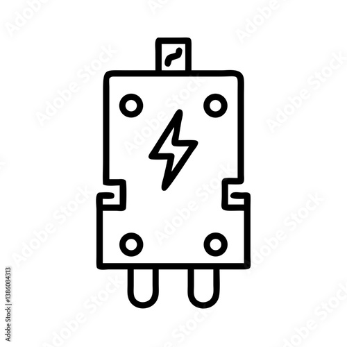 Circuit Breaker Icon in Minimalistic Style  