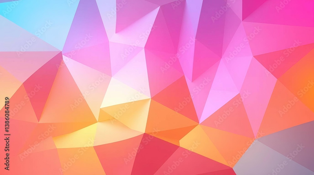 Obraz premium abstract colorful background with geometric triangles pattern texture
