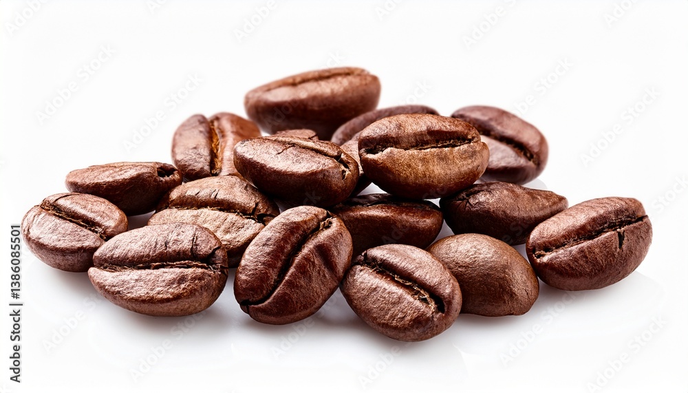 Naklejka premium coffee beans isolated on white background
