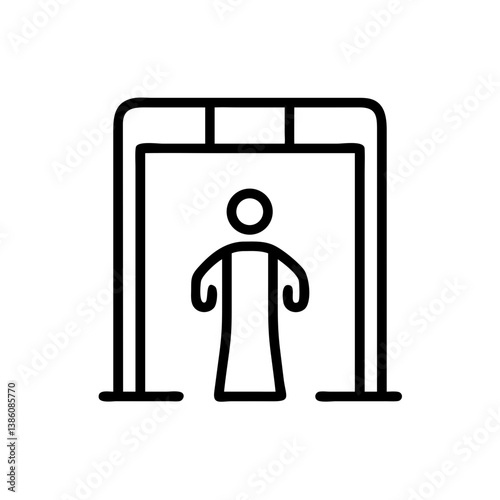 Icon of a person entering a gym  