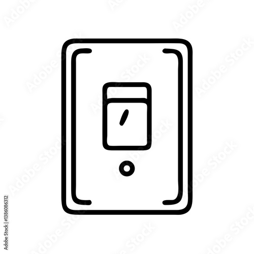 Light Switch Icon Design in Simple Outline Style  