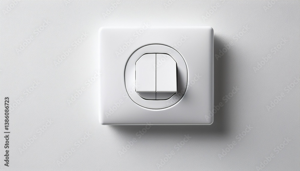 Fototapeta premium white dimmer switch on white wall