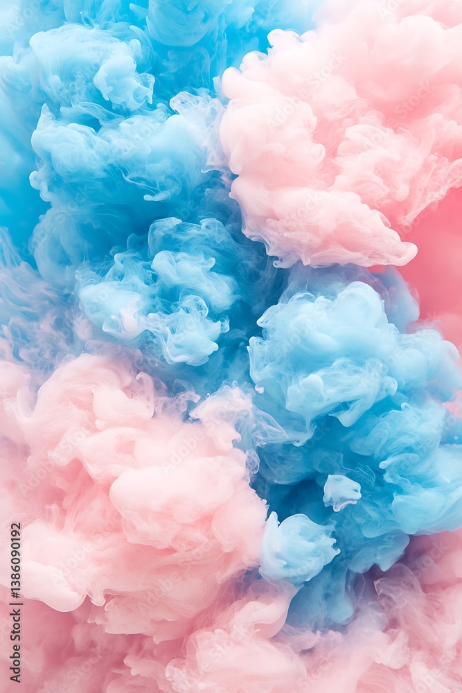 Fototapeta premium Pastel Ink Cloud Abstract