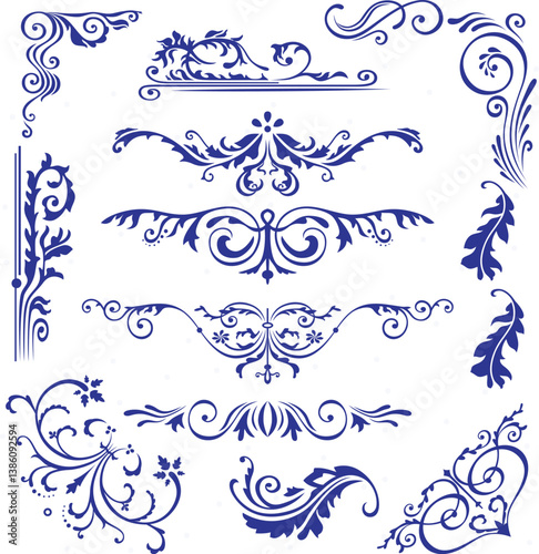  Classic Divider Vector Design illustrtion