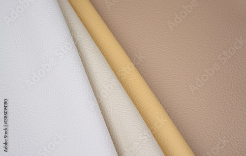 Light beige leather types in horizontal format