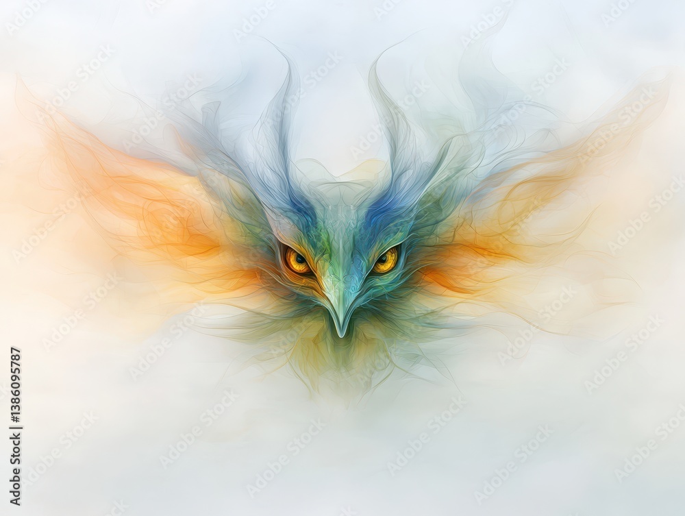 Obraz premium Colorful bird face closeup, stunning display of avian beauty in nature photography