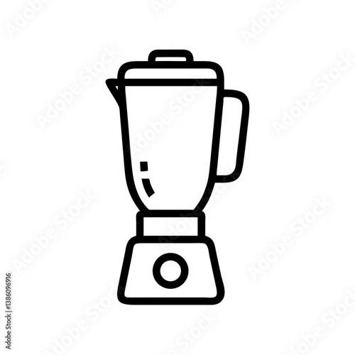 Kitchen blender illustration in minimalist style  