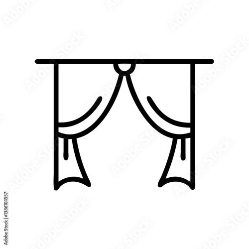 Elegant curtains design in minimalist style for interior decor  