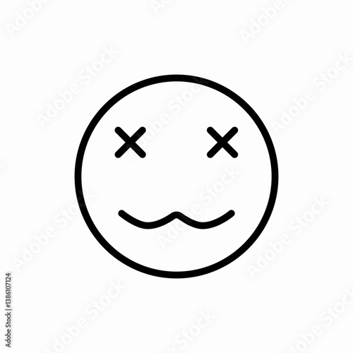 Dead Laugh icon vector sign