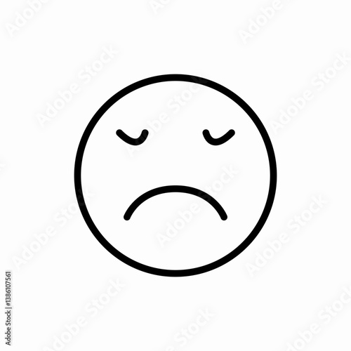 Sleepy Mood icon vector sign