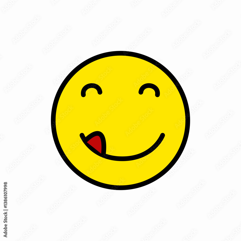 Fototapeta premium Cheeky Wink icon vector sign