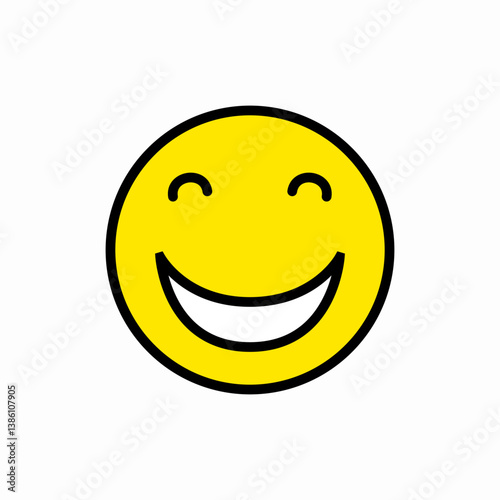 Radiant Smile icon vector sign