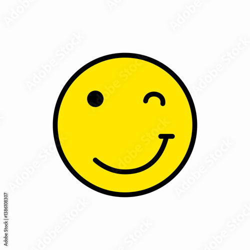 Bright Grin icon vector sign