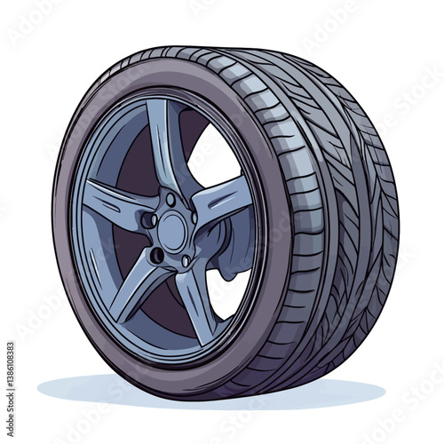 Modern rims on a white background 