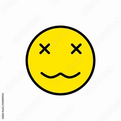 Dead Laugh icon vector sign