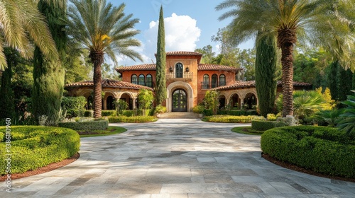 Mediterranean Villa: Luxurious Estate with Landscaped Gardens
