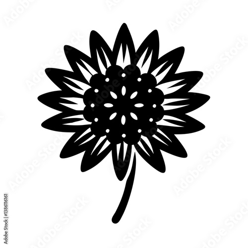 allium flower icon, allium flower line art - simple line art of allium flower, perfect for allium flower logos and icons