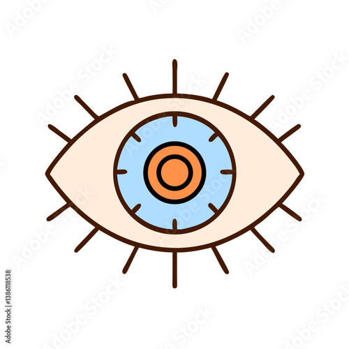 Stylized Eye Icon Vision, Perception, Design, Graphic, Art, Iris, Pupil, Eyelashes, Observation, See