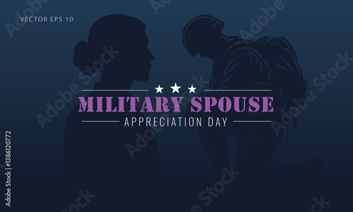 Emotional Military Spouse Appreciation Day Vector