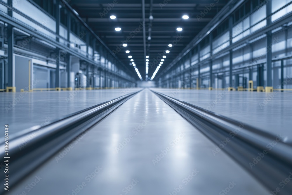 empty factory floor with minimalistic design and vast copy space empty factory floor with minimalistic design and vast copy space
