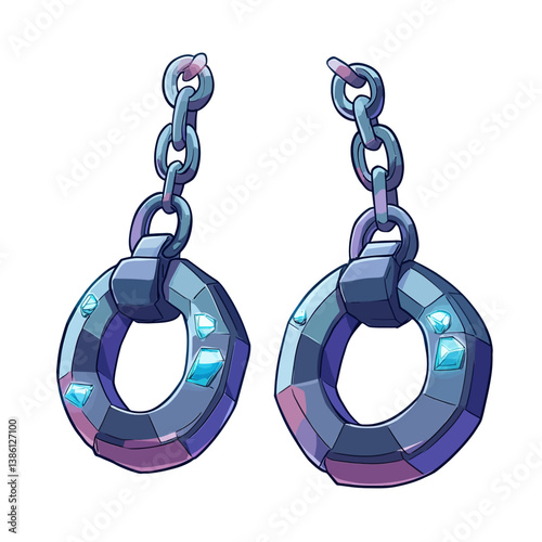 Handcuffs on a white background 