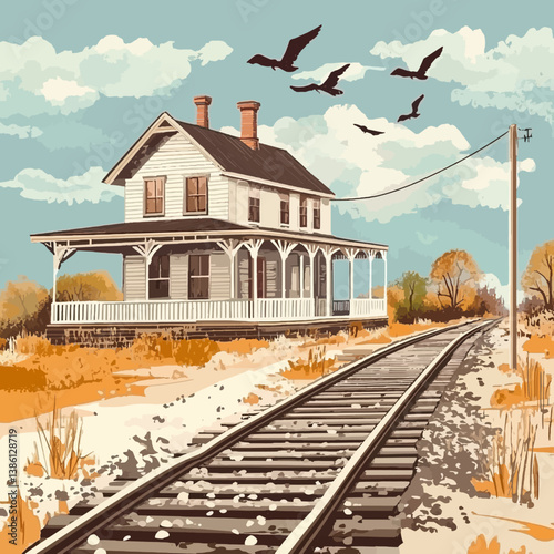 railway in the countryside