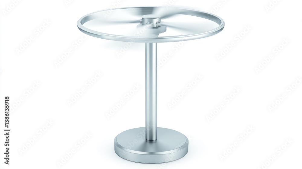 Modern Minimalist Round Table with Stainless Steel Base and Glass Top for Contemporary Interior Modern Minimalist Round Table with Stainless Steel Base and Glass Top for Contemporary Interior
